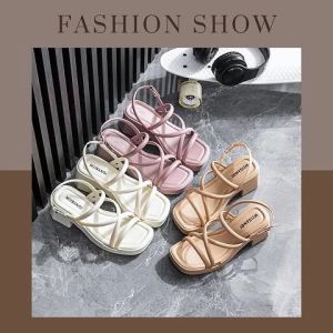 LKfashion แฟชั่นสุดฮิต รองเท้าส้นสูง สำหรับผู้หญิง ดีไซน์เรียบหรู ดูดี สีพื้นเรียบๆ แมทช์ง่าย ใส่ได้ทุกวัน ส้นสูง 2.7 นิ้ว มีสายรัดส้นด้วยน๊า สวยสุดๆ กดเลยยย