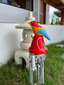 ตุ๊กตานก เกาะกระถางเซรามิก (พร้อมโมบาย)พร้อมส่ง(คละสี)