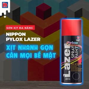 Sơn xịt đa năng Pylox Lazer  - N10 LACQUER - Chính hãng NIPPON PAINT - Dung tích 400ml