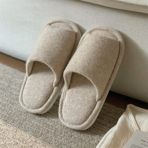 รองเท้าแตะผ้าฝ้ายลินินซับน้ำได้พื้นนุ่มสำหรับคู่รัก