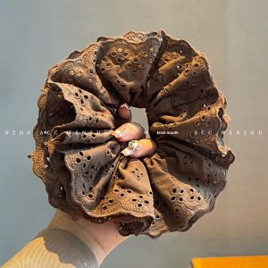 WENZHU | Lace Trim Elastic Hair Ties for Bun Hairstyles