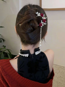 Retro Court Style Alloy Silver Gold Plated Hairpin with U-Shaped Pearl Embellishment for Elegant Hair Styling