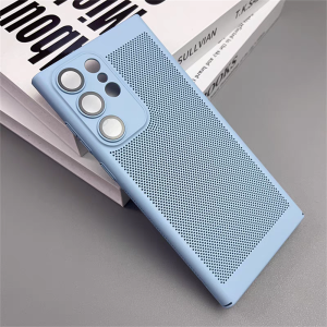 Mesh Heat Dissipation Breathable Case For Samsung S25 S24 S23 S22 S21 S20 FE Note 20 Ultra 10 Plus Shockproof Cooling Hard Cover