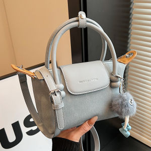 Fashionable Versatile Ladies Shoulder Crossbody Bag Handbag Small Square Bag Single Strap Zipper Closure Casual Style PU Leather