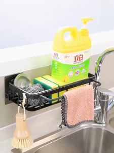 Sponge Holder Kitchen Sink Organizer Rack Dishwashing Cloth Holder Hanging  Drain Rack Caddy Storage