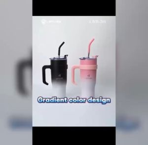 LWB201 - Termos Vacum LENYES LWB-201 1.2 Liter Tumbler Grip Portable Stainless Botol Air Minum Gagang Jumbo Tahan Panas dan Dingin Vacuum Car Cup