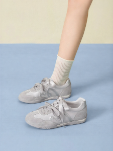 Josiny | Casual Thin Soled Flats Silver Ballet Dance Sneakers