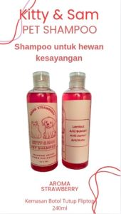 Shampoo Kucing/Anjing Lembut Anti Bakteri Anti Jamur Anti Kutu. Kemasan Botol Fliptop 250 ml