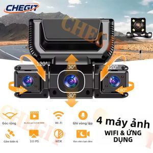 Camera Hành Trình Ô Tô WIFI 4 Camera 360 Độ Ghi Hình 1080P Camera Trước Phải Trái Sau Giám Sát Đỗ Xe 24h