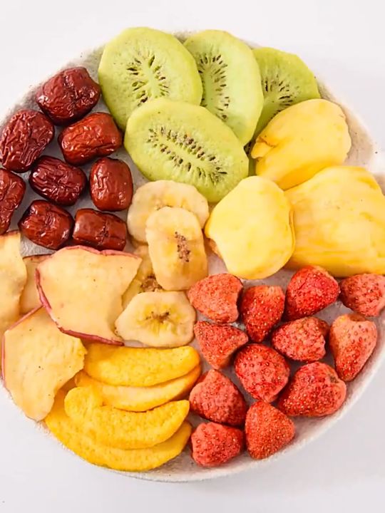 300g Dried fruit chips Dried mixed fruits and veggies dried okra chips