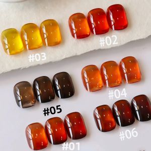 Bộ Sơn Móng Tay Gel MIANEL Autumn Brown Amber Series 10ML 1-6 Màu Màu Caramel Đen Trong Suốt Như Băng Mẫu Mới Hot 2025
