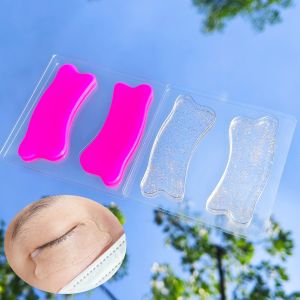 Libeauty ใหม่รูปหมี Reusable Eye Pads ซิลิโคน Eye Shadow Shield Eyelash Extension Patch Lash Extensions ภายใต้แผ่นเจลเครื่องมือ