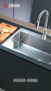 ซิงค์ล้างจาน อ่างล้างจาน ซิงค์สแตนเลส304 อ่างล้างจานเคลือบนาโนต้านเชื้อแบคทีเรียและทนน้ำมันM6548