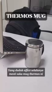 500ml Stainless steel cup double-layer water cup with lid/ tea cup /office thermos cup with lid cawan teh cawan termos