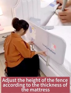 ที่กันเด็กตกเตียง คอกกั้นเตียง แบบพกพาได้ 80-200cm ฐานตัว U ติดตั้งได้ทุกพื้นเตียง ลายการ์ตูนน่ารัก สำหรับเตียง 5 ฟุต 6 ฟุตและไซส์ต่างๆ