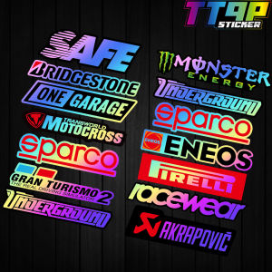 2 ชุดเลเซอร์ Cool รถจักรยานยนต์สติกเกอร์จักรยานสเก็บบอร์ดหมวกกันน็อคสติกเกอร์กันน้ำ Arai Brembo AKRAPOIC REPSOL Monster Energy SAFE Element สติกเกอร์ตกแต่งสำหรับ YAMAHA HONDA SUZUKI