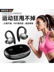 New Bluetooth Earphones Hanging Ear Style Sport Running Gaming Super Long Battery Life High Sound Quality Wireless Earbuds