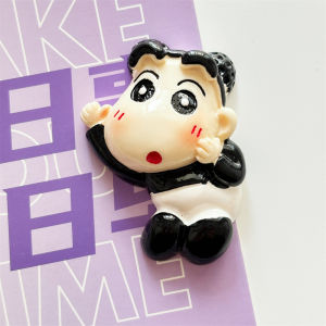 2024 New 3D Sticker Wax Crayon Shinchan Magnetic Fridge Decor Resin Cartoon Anime Artwork Kitchen Appliance Decoration Piece