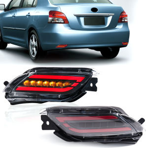 LED Rear Bumper Reflector Light For Toyota Vios 2008 2009 2010 2011 2012 2013 Start-up Animation Warning Turn Signal Lamps 12V