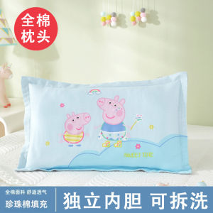 Gối Trẻ Em Peppa Pig Bằng Cotton Nguyên Chất Gối Trẻ Em Từ 3-6 Tuổi Gối Trẻ Sơ Sinh Gối Ngủ Trưa Cho Trẻ Mẫu Giáo Gối Mùa Xuân Thu Đông Đa Năng