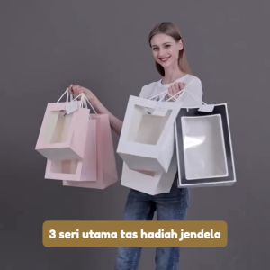 Paper Bag Kado Aesthetic Paperbag Bridesmaid Kotak Hadiah Tas Bingkisan Kertas Buket Mika Transparan