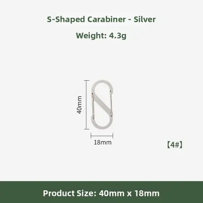 Climbing S Shaped Aluminum Carabiner