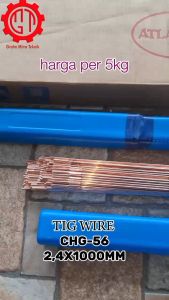 kawat tig wire 16mm2.4mm x 1meter Tig Torch Rod Filler/Kawat Las Argon TIG Hi Tensile CHG-56 5kg