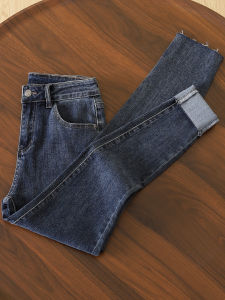 High Waist Slim Fit Denim Jeans Womens New Style Retro Elastic La Chapelle Autumn Fashion Casual High Wear Resistant