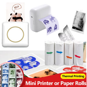 [Portable Thermal Printer] Color Photo Print Wireless Mini Portable Thermal Pocket Printer Set | 200dpi USB Rechargeable