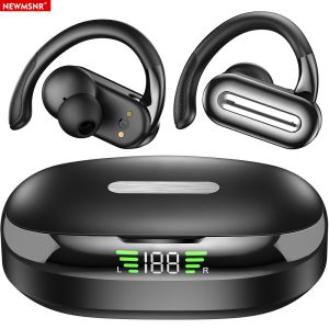 NEWMSNR หูฟังเอียบัดไร้สายแปลภาษา AI 144ภาษาหูฟังบลูทูธ5.4กีฬาหูฟังบลูทูธพร้อมที่เกี่ยวหูไมโครโฟนลดเสียงรบกวน ENC บลูทูธสำหรับโทรศัพท์แผ่นรองโน้ตบุ๊กชุดหูฟังออกกำลังกายวิ่งออกกำลังกาย