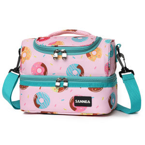 Cacibeno Thermal Cooler Lunch Bag Box Insulation Bag with Bottle Holder and Shoulder Sling 7.5L