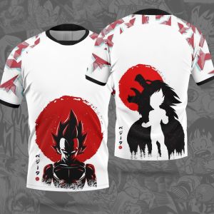 Bandai | Summer 2026Dragon Pearl Vegeta "Awakening of The Great Ape" Japanese-style 3D Printed Breathable T-shirt for Adults and Children