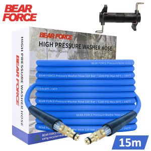 BEAR FORCE | 15m/49ft Pressure Washer Replacement Hose Super Flexible Hose 3200 PSI Kink Resistant Hose for Karcher K2-K7 Quick Connector