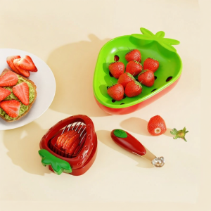 melii | Strawberry De-stemmer Slicer Core-remover Kitchen Tool