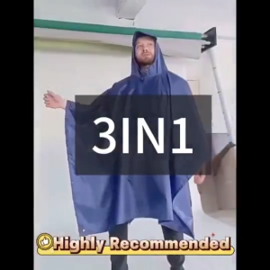 Oversized Adult Raincoat poncho raincoat Poncho Thick PVC 100% Waterproof Lightweight Windproof Rain Gear for E-bi