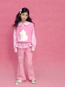 LOVESASAKIDS | Breathable Flared Girls Cotton Denim Pants