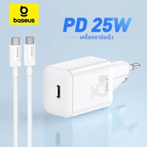 Baseus USB C Charger 25WรองรับประเภทC PD Fastชาร์จชาร์จโทรศัพท์แบบพกพาสําหรับiPhone 15 14 13 Pro Max Samsung S22แท็บเล็ต
