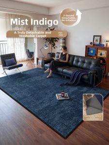 XINGLIANXIN | Washable Blue Vintage Living Room Carpet Bedroom