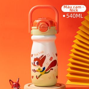 Disney | Cốc Nước Cách Nhiệt Có 2 Loại Đuôi Uống Cho Trẻ Em