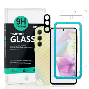 Ibywind For Samsung Galaxy A35 5G Screen Protetor with 2 Pcs Tempered Glass1 Pc Camera Lens Protector1 Pc Backing Carbon Fiber Film [Fingerprint ReaderEasy to install] No Ratings