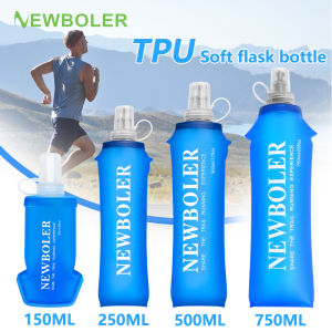 NEWBOLER | 250/500/750ML Water Bottle TPU Folding Soft Flask Sport Water Bottle Water Bag Collapsible Water Bottle Running Camping Hiking