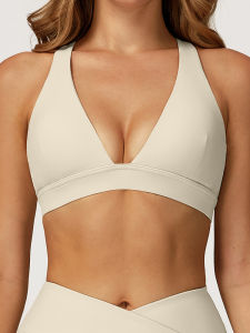 QYUED | Shockproof Sports Bra Deep V Beauty Back