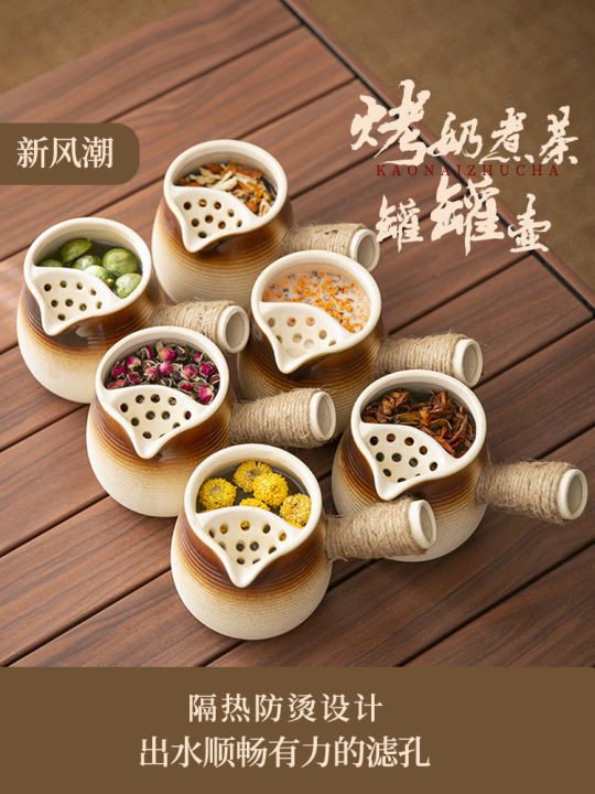 Bộ Ấm Trà Bằng Gốm Thủ Công Phong Cách Trung Hoa, Ấm Trà Pha Trà Sữa ...