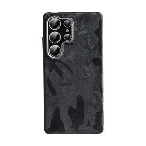 Sanptoch เคสโทรศัพท์กำมะหยี่ลายพราง Magsafe สำหรับ Samsung Galaxy S25 / S24/S23อัลตร้าพลัสผ้าใบเนื้อแข็งกันกระแทก S25เคส Galaxy + S24 + S23 + เคสกันกระแทกบางเฉียบพร้อมห่วงเลนส์อัลลอย