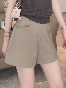 Shalldoer | Retro Casual Khaki Wide Leg Pants High Waist Short Shorts Women Summer 2025 New Style Commute Korean Style Loose Fit Thin Model