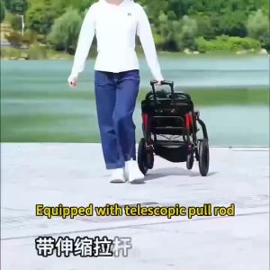 Ultra Light Portable Travel Wheelchair for Elderly - Lightweight Folding Wheel Chair for Home and Travel Walker for Elderly Adult Walker Wheelchair for Adult