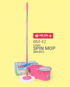 Spin Mop Livina lion star Alat pel peras otomatis BM45 Plus Ember Bucket Round Mop