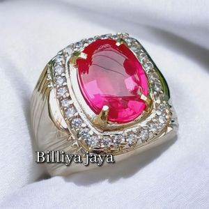CINCIN BATU MERAH DELIMA CUTTING BAWAH SIAP PAKAI