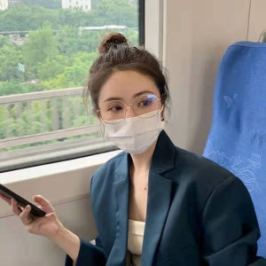 IMPALA JS6006W แฟชั่นแว่นคอมพิวเตอร์ผู้หญิง TikTok และ Ins สไตล์ยอดนิยมป้องกันแสงสีฟ้าแว่นตาโลหะกรอบสายตาสั้นสำหรับผู้ชายแฟชั่นสำหรับผู้หญิงสายตาสั้นแว่นสำหรับอ่านหนังสือบล็อคแว่นตา