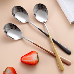 Korean Style Long Handle Spoon Creative Stainless Steel 304 Precise Soup Spoon Home Use Cute Dining Utensils Soup Ladle